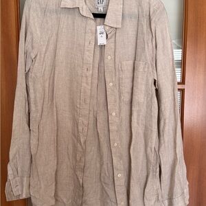 GAP Beige Button-Up Shirt